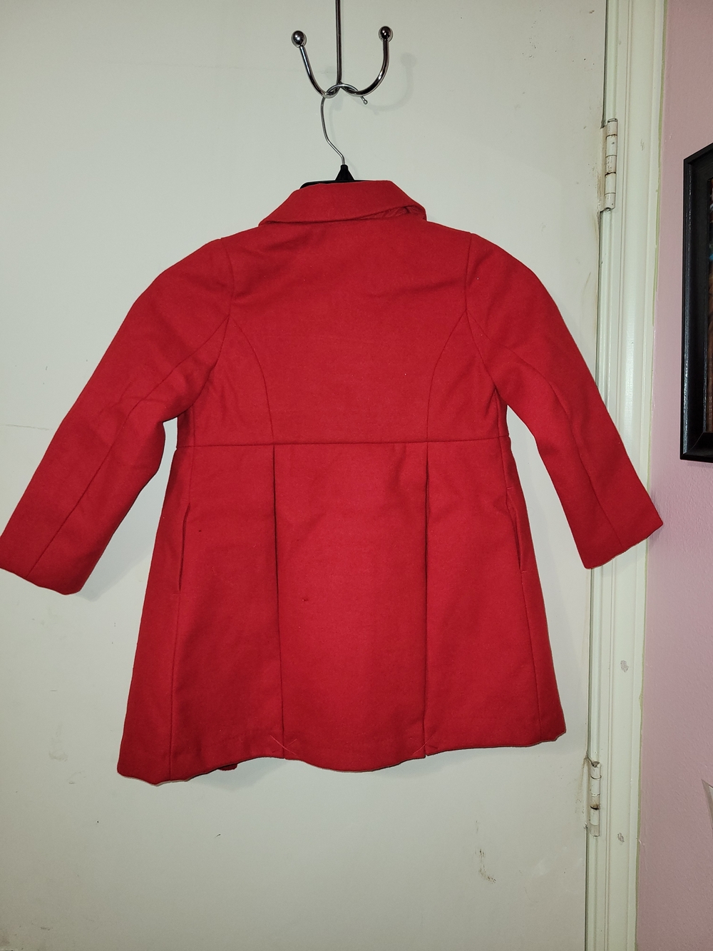Janie and Jack Red Bow-Front Pea Coat - Picture 4 of 4